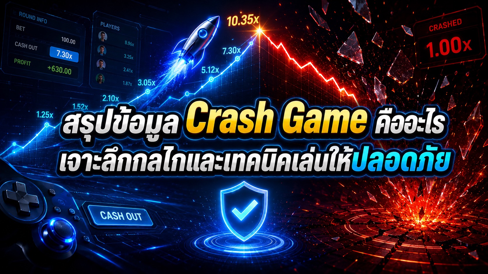 สรุปข้อมูล Crash Game คืออะไร เจาะลึกกลไกและเทคนิคเล่นให้ปลอดภัย