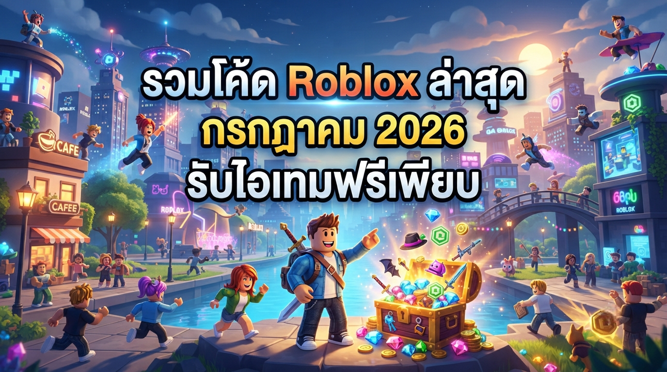 รวมโค้ด Roblox ล่าสุด กรกฎาคม 2026 รับไอเทมฟรีเพียบ
