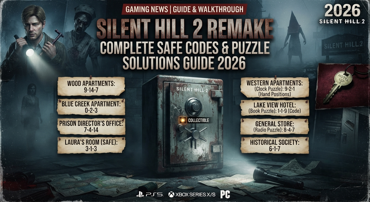 แจกโค้ดลับ รหัสผ่านตู้เซฟ Silent Hill 2 Remake ครบทุกจุด 2026